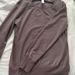 Brown active wear crewneck sweatshirt from 90 degrees by reflex